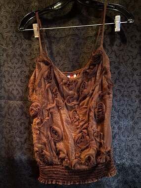 Vintage Xhilaration 3DBrown Cami Tank Top